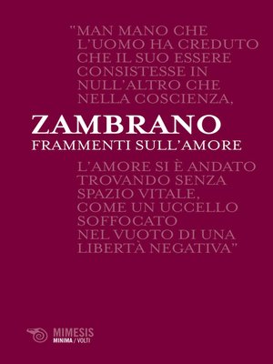 cover image of Frammenti sull'amore